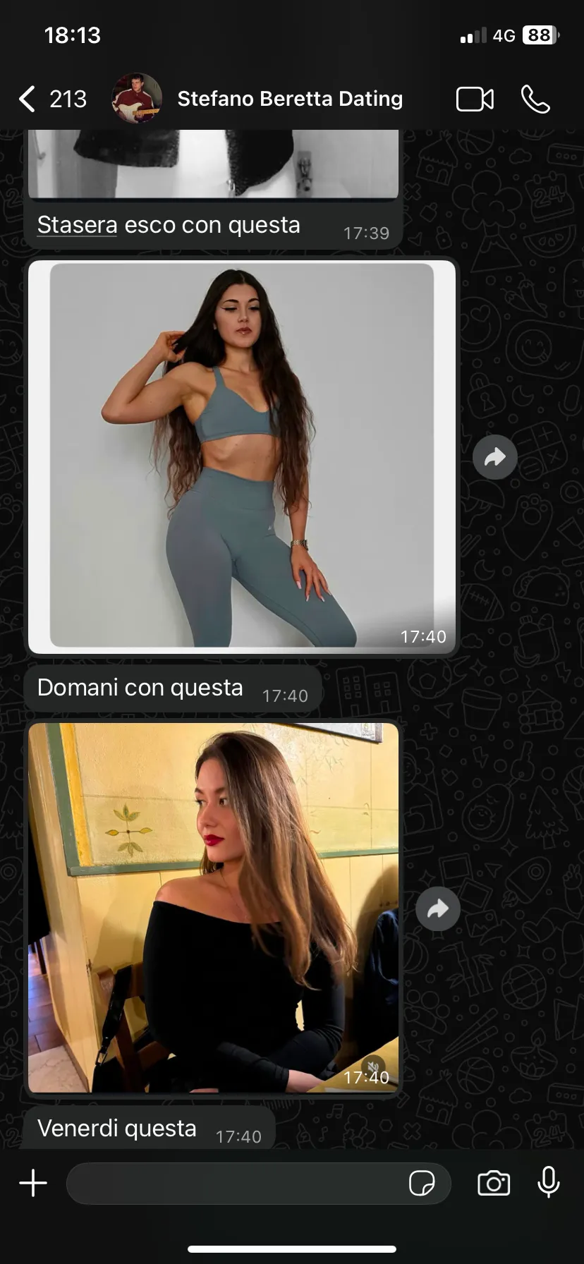 Screenshot risultato Simone